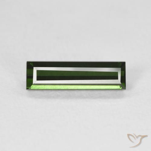 1.20ct Natürlicher tiefgrün Turmalin, Baguette, VVS