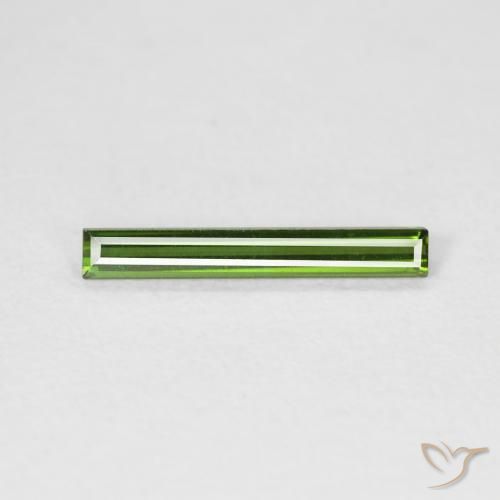 0.47ct Natürlicher tiefgrün Turmalin, Baguette, VVS