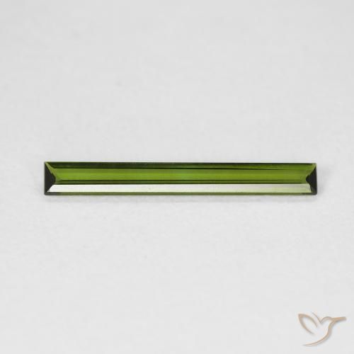 0.55ct Natürlicher tiefgrün Turmalin, Baguette, VVS