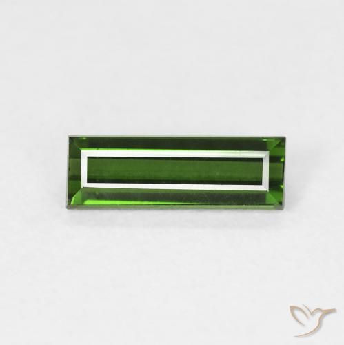 0.76ct Natürlicher Waldgrün Turmalin, Baguette, VVS