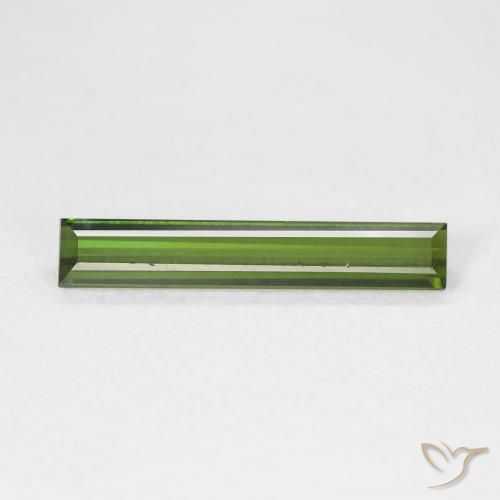 1.39ct Natürlicher tiefgrün Turmalin, Baguette, VVS