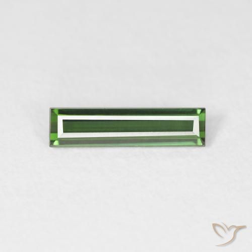 0.60ct Natürlicher Waldgrün Turmalin, Baguette, VVS
