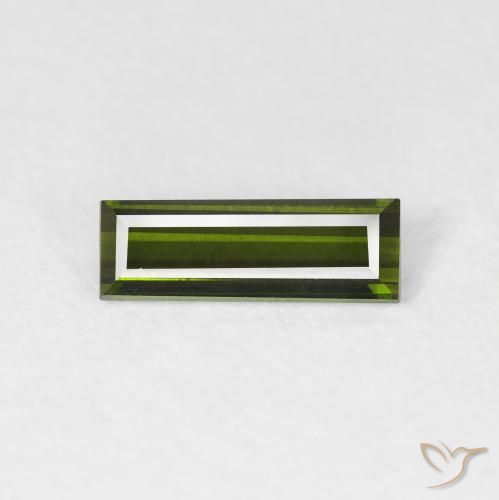 0.63ct Natürlicher Erdiges Grün Turmalin, Baguette, VVS
