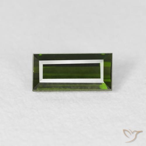 0.51ct Natürlicher Erdiges Grün Turmalin, Baguette, VVS