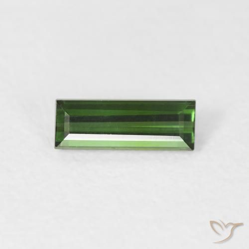 0.44ct Natürlicher dunkelgrün Turmalin, Baguette, VVS