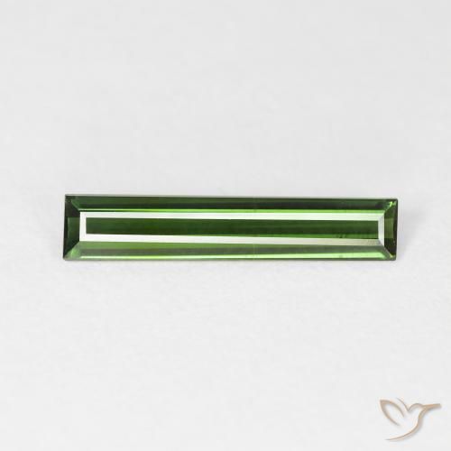 1.03ct Natürlicher dunkelgrün Turmalin, Baguette, VVS