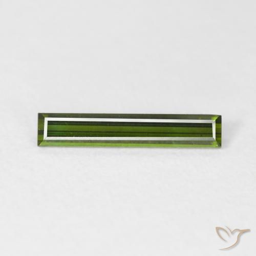 0.76ct Natürlicher Waldgrün Turmalin, Baguette, VVS