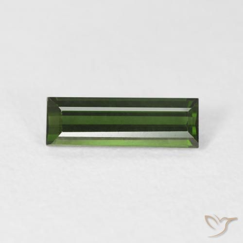 0.89ct Natürlicher Erdiges Grün Turmalin, Baguette, VS