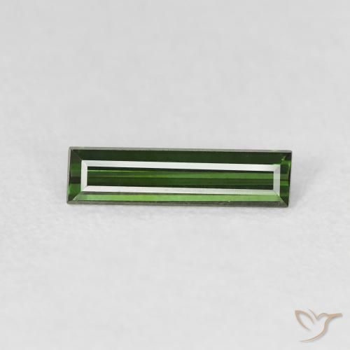0.65ct Natürlicher Waldgrün Turmalin, Baguette, VVS