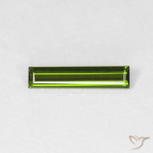 0.50ct Natürlicher dunkelgrün Turmalin, Baguette, VVS