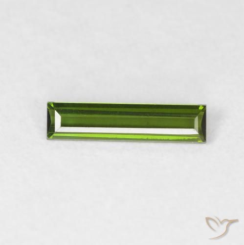0.38ct Natürlicher Erdiges Grün Turmalin, Baguette, VVS