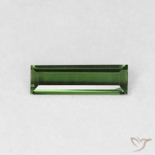 0.43ct Natürlicher Waldgrün Turmalin, Baguette, VVS