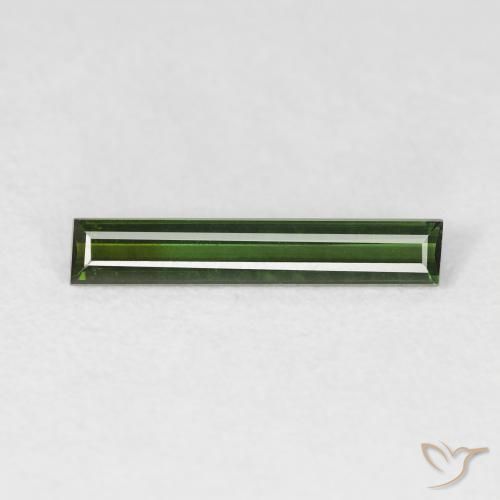 0.71ct Natürlicher Waldgrün Turmalin, Baguette, VVS