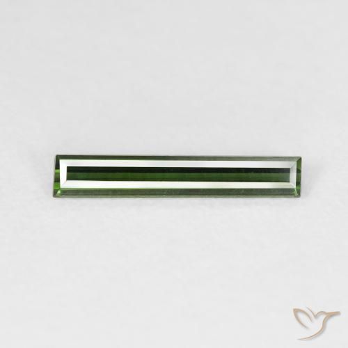 0.52ct Natürlicher tiefgrün Turmalin, Baguette, VVS
