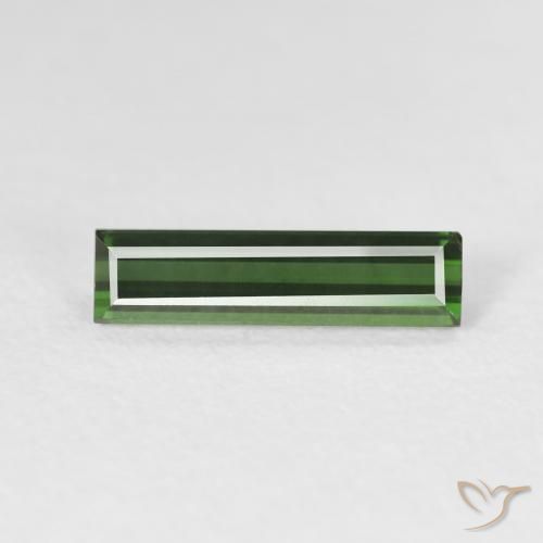 1.02ct Natürlicher Waldgrün Turmalin, Baguette, VVS