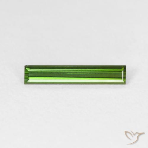 0.64ct Natürlicher Mittelgrün Turmalin, Baguette, VVS
