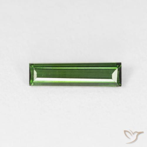 0.63ct Natürlicher Medium Dark-Green Turmalin, Baguette, VS