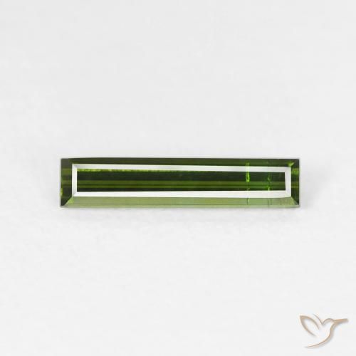 0.52ct Natürlicher gelblich-grün Turmalin, Baguette, VS-SI