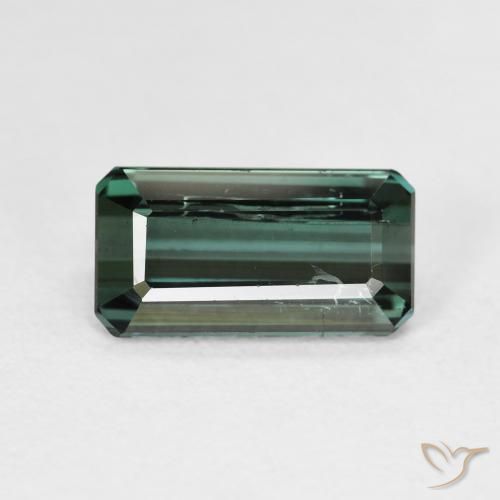 3.02ct Natürlicher dunkelgrün Turmalin, Smaragdschliff, VS-SI