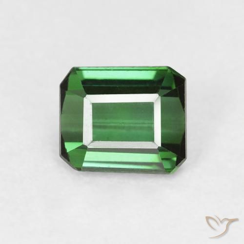 0.67ct Natürlicher Grün Turmalin, Smaragdschliff, VS
