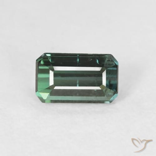 0.66ct Natürlicher Vielfarbig-grün Turmalin, Smaragdschliff, VS-SI