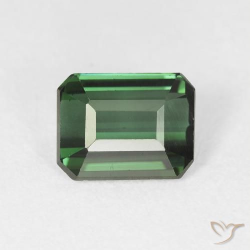1.51ct Natürlicher bräunlich-grün Turmalin, Smaragdschliff, VVS-VS