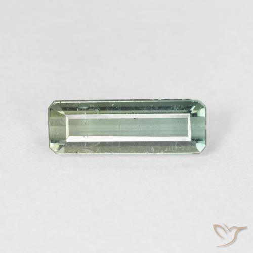 1.34ct Natürlicher Blasses Waldgrün Turmalin, Smaragdschliff, VS