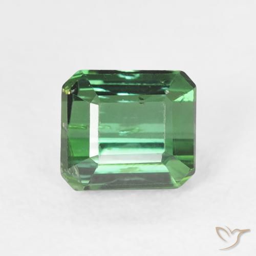 0.92ct Natürlicher Kieferngrün Turmalin, Smaragdschliff, VS