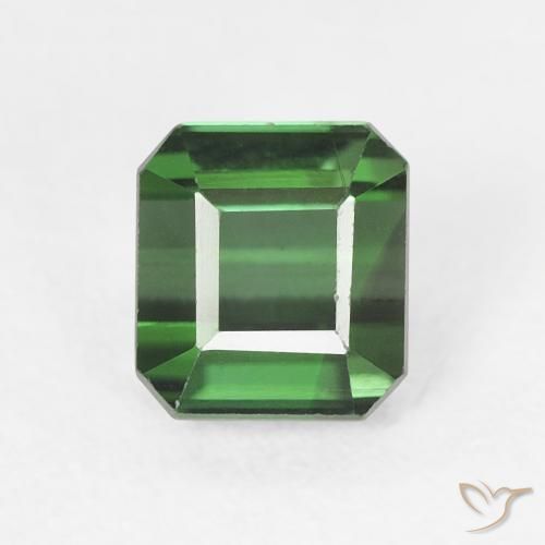 0.95ct Natürlicher Intensives Grün Turmalin, Smaragdschliff, VVS