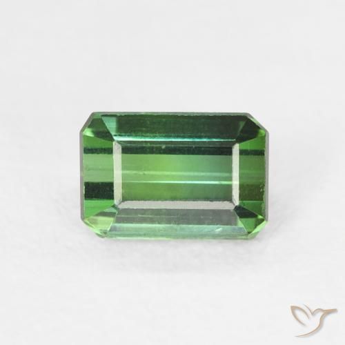 0.61ct Natürlicher Grün Turmalin, Smaragdschliff, VVS
