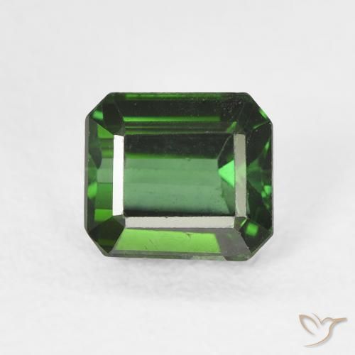 1.23ct Natürlicher Waldgrün Turmalin, Oktagonschliff, VS, Photo A