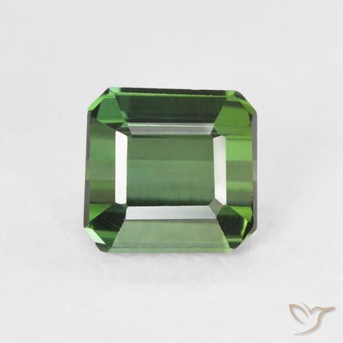 1.00ct Natürlicher Medium Dark-Green Turmalin, Smaragdschliff, VVS-VS