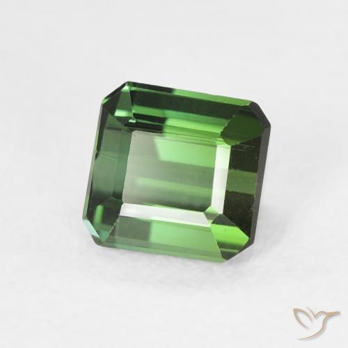 9,17 ctw natürlicher Medium Dark-Green Turmalin, Oktagonschliff, VVS-VS
