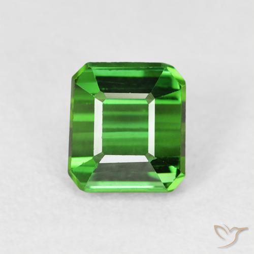 0.91ct Natürlicher Grün Turmalin, Smaragdschliff, VVS-VS