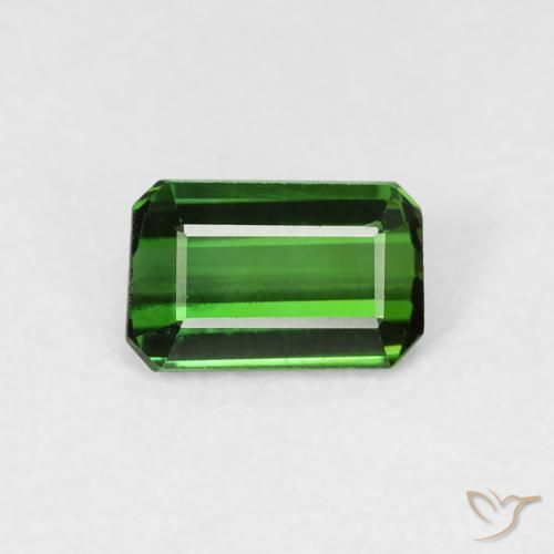 0.56ct Natürlicher Medium Dark-Green Turmalin, Smaragdschliff, VVS-VS
