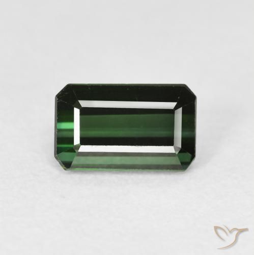 1.30ct Natürlicher Waldgrün Turmalin, Smaragdschliff, VS