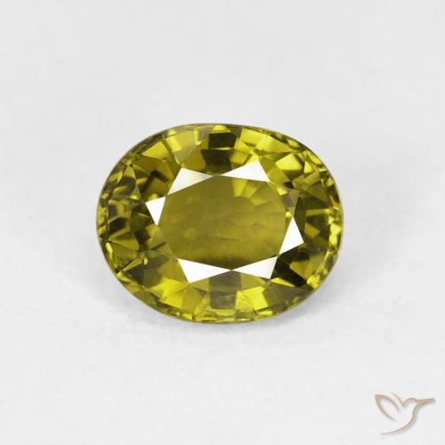 1.19ct Natürlicher Warmes Grün Turmalin, Oval, VS