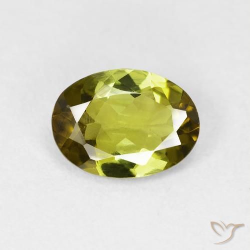 1.03ct Natürlicher Warmes Erdgrün Turmalin, Oval, VVS-VS