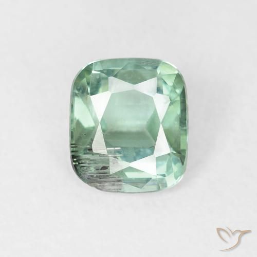 0.85ct Natürlicher Bläulich-grün Turmalin, Kissen, VS-SI