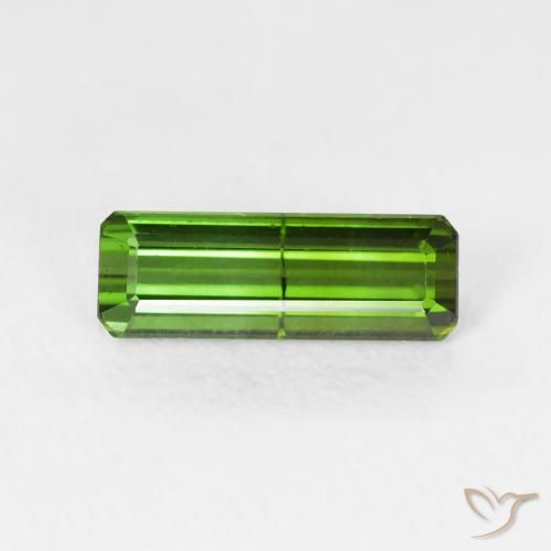 1.12ct Natürlicher tiefgrün Turmalin, Smaragdschliff, VS-SI