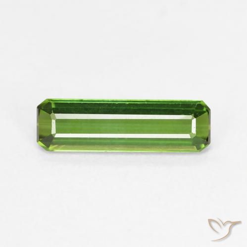 0.80ct Natürlicher tiefgrün Turmalin, Smaragdschliff, VVS-VS