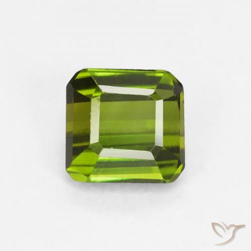 0.52ct Natürlicher Mittelgrün Turmalin, Smaragdschliff, VVS-VS