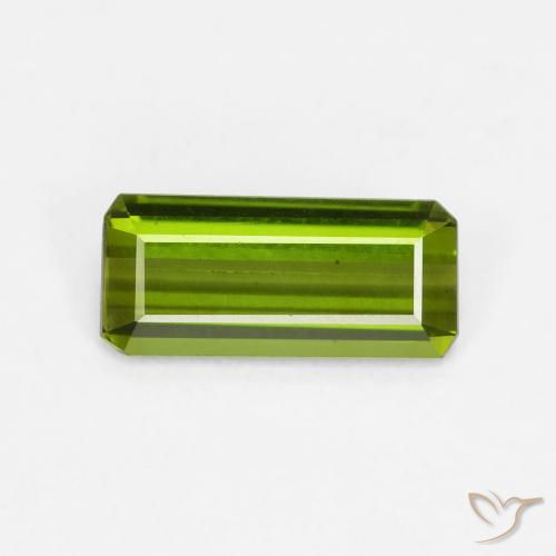 0.91ct Natürlicher Mittelgrün Turmalin, Smaragdschliff, VVS-VS