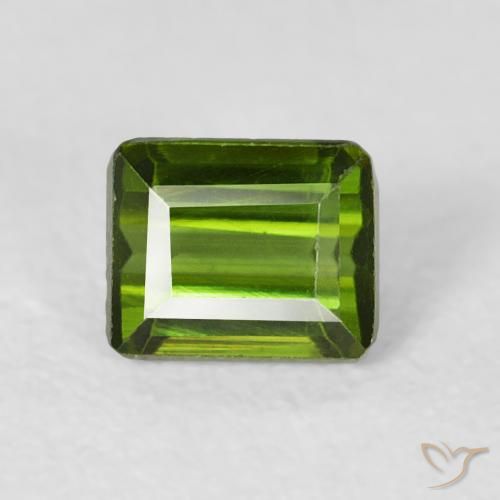0.73ct Natürlicher Warmes Grün Turmalin, Smaragdschliff, VVS-VS