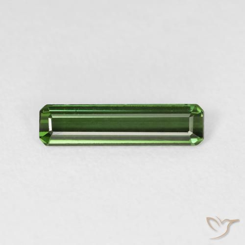 0.98ct Natürlicher dunkelgrün Turmalin, Smaragdschliff, VVS-VS