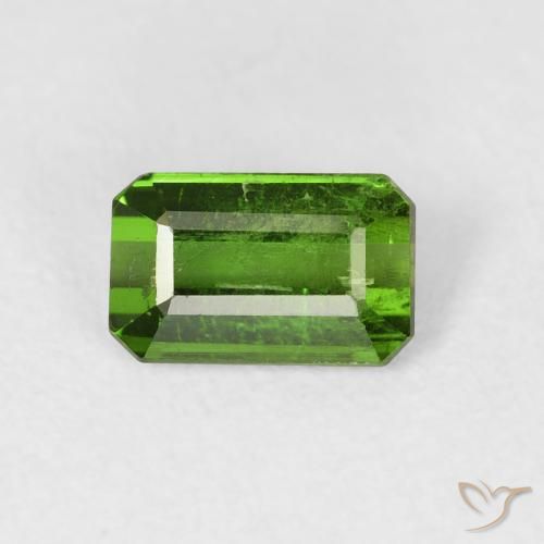 0.86ct Natürlicher Erdiges Grün Turmalin, Smaragdschliff, VS