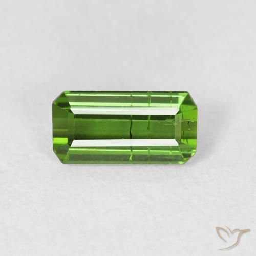 0.74ct Natürlicher tiefgrün Turmalin, Smaragdschliff, SI