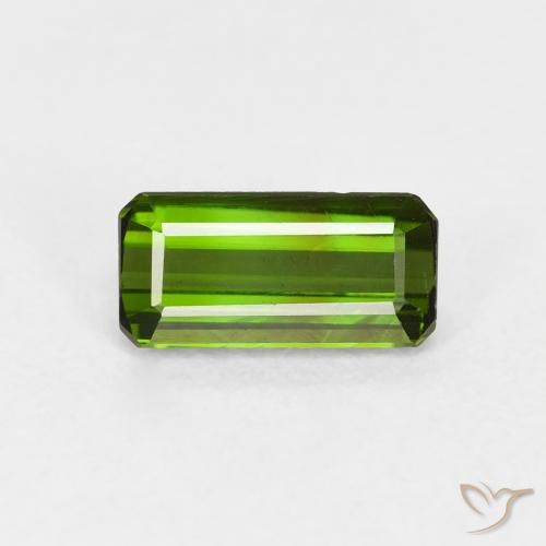 0.82ct Natürlicher Erdiges Grün Turmalin, Oktagonschliff, VVS-VS, Photo A