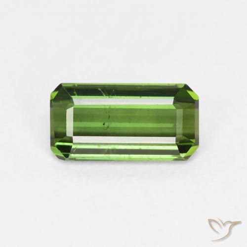 1.35ct Natürlicher dunkelgrün Turmalin, Smaragdschliff, VS