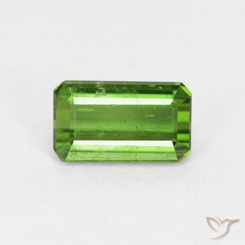 0.97ct Natürlicher dunkelgrün Turmalin, Smaragdschliff, VS